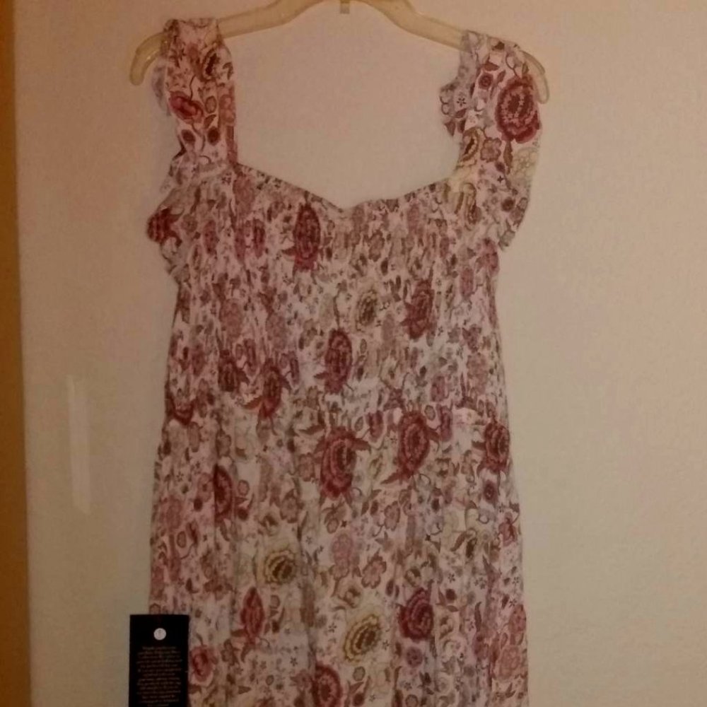AVENUE Maxi Dress -22/24W - Mauve/Pink Subtle Colo